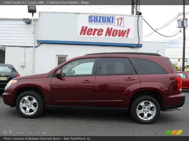 Cranberry Red Metallic / Beige 2008 Suzuki XL7 Luxury AWD