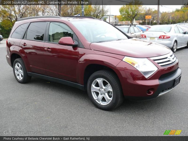 Cranberry Red Metallic / Beige 2008 Suzuki XL7 Luxury AWD