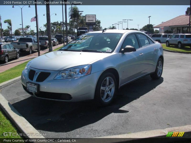 Quicksilver Metallic / Ebony 2009 Pontiac G6 GT Sedan