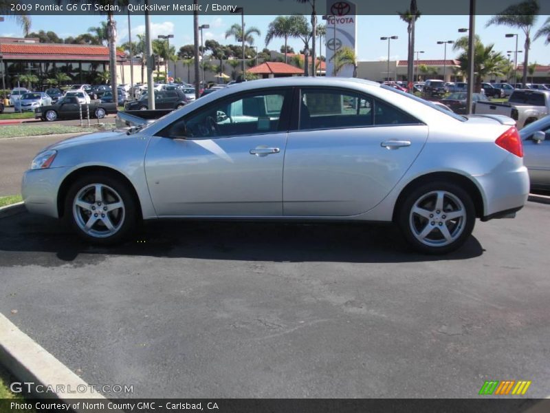 Quicksilver Metallic / Ebony 2009 Pontiac G6 GT Sedan