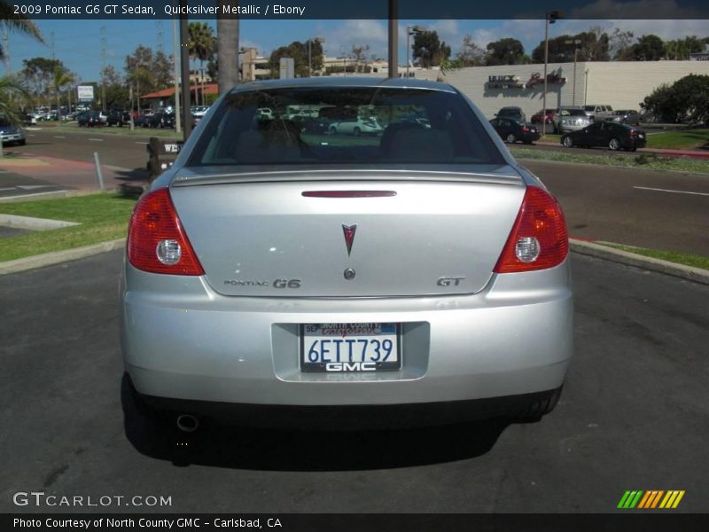 Quicksilver Metallic / Ebony 2009 Pontiac G6 GT Sedan