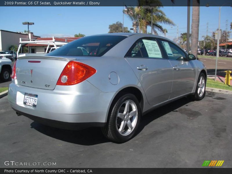 Quicksilver Metallic / Ebony 2009 Pontiac G6 GT Sedan