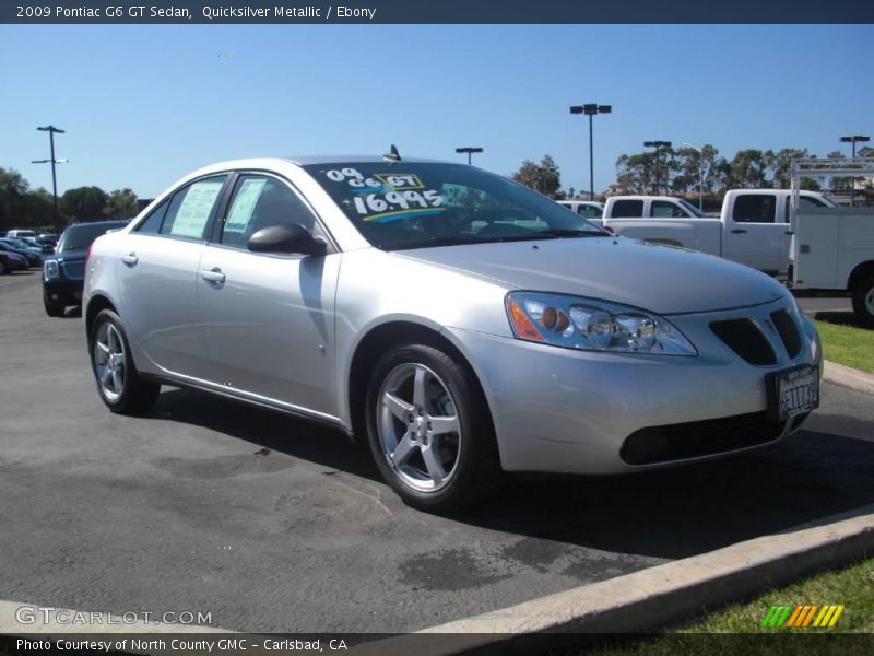 Quicksilver Metallic / Ebony 2009 Pontiac G6 GT Sedan