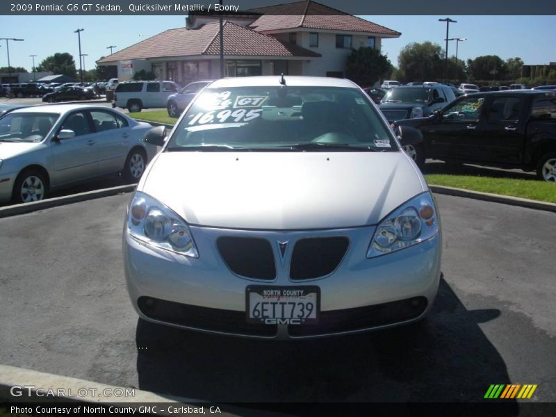 Quicksilver Metallic / Ebony 2009 Pontiac G6 GT Sedan