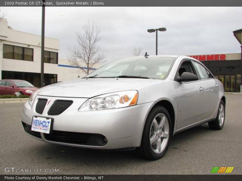 Quicksilver Metallic / Ebony 2009 Pontiac G6 GT Sedan