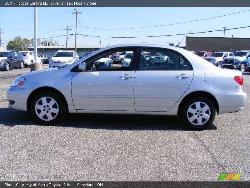 Silver Streak Mica / Stone 2007 Toyota Corolla LE