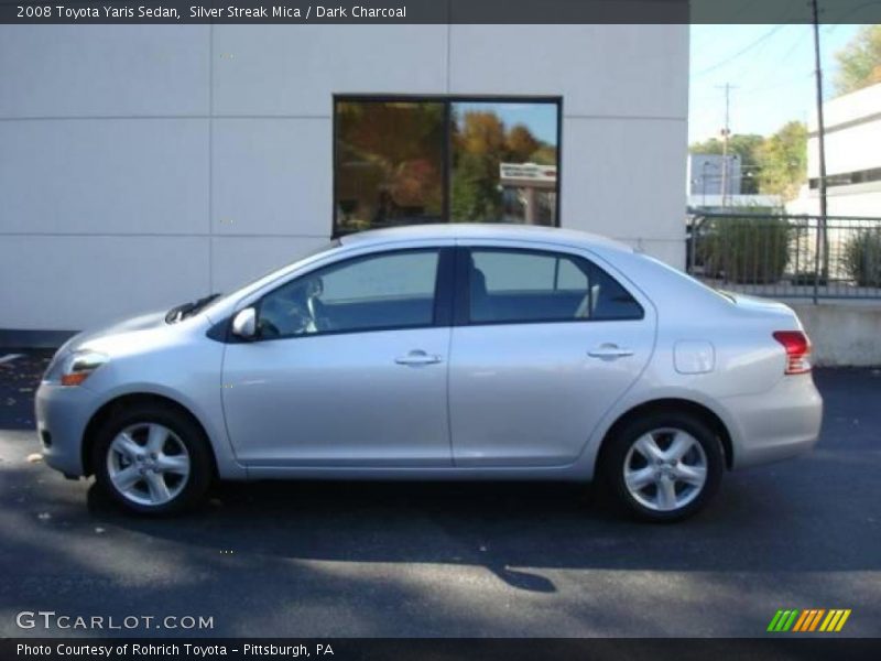 Silver Streak Mica / Dark Charcoal 2008 Toyota Yaris Sedan