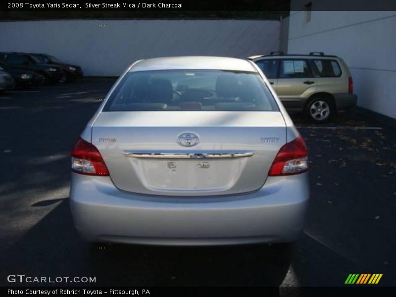 Silver Streak Mica / Dark Charcoal 2008 Toyota Yaris Sedan