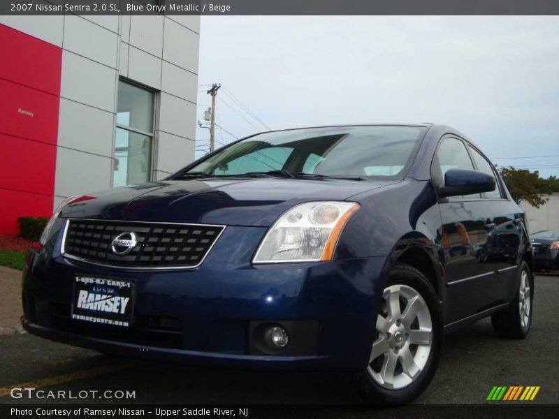 Blue Onyx Metallic / Beige 2007 Nissan Sentra 2.0 SL