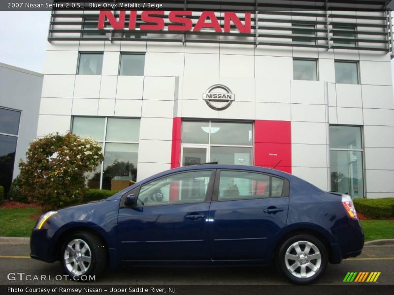Blue Onyx Metallic / Beige 2007 Nissan Sentra 2.0 SL