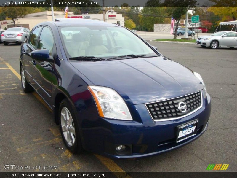 Blue Onyx Metallic / Beige 2007 Nissan Sentra 2.0 SL