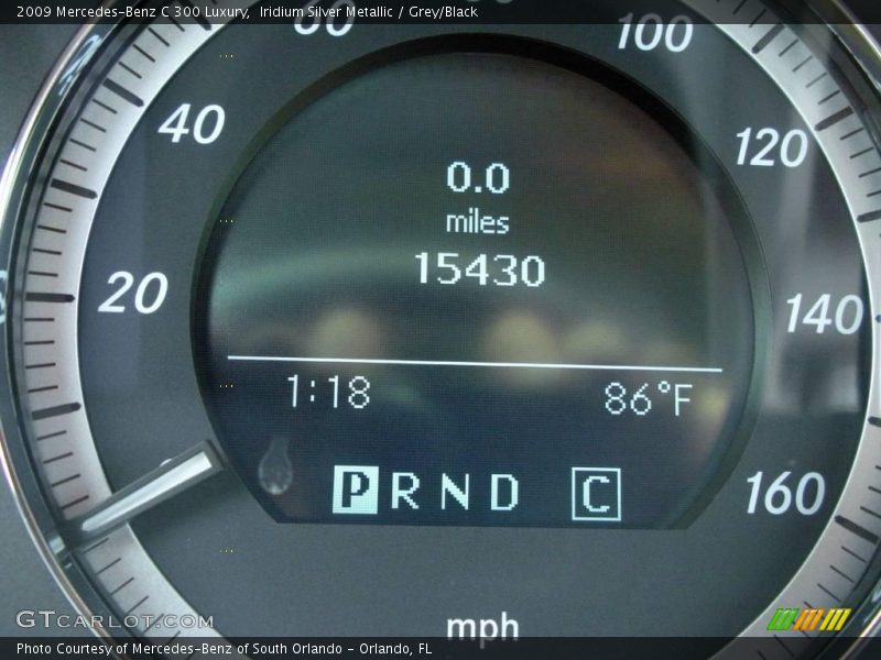 Iridium Silver Metallic / Grey/Black 2009 Mercedes-Benz C 300 Luxury