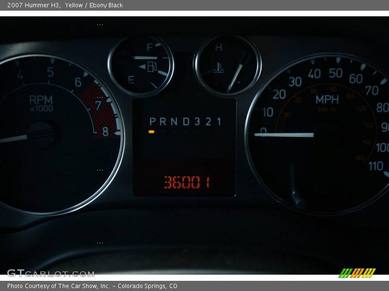 Yellow / Ebony Black 2007 Hummer H3