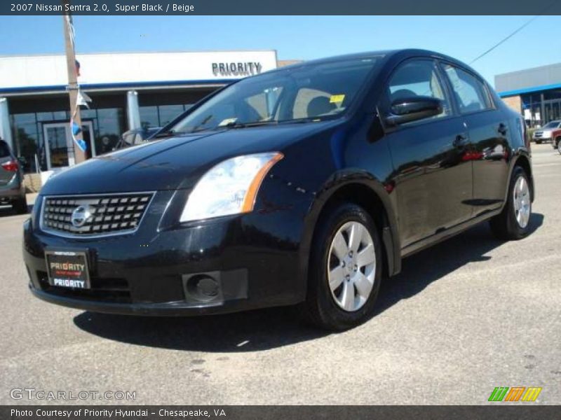 Super Black / Beige 2007 Nissan Sentra 2.0