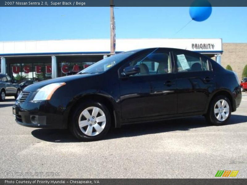 Super Black / Beige 2007 Nissan Sentra 2.0