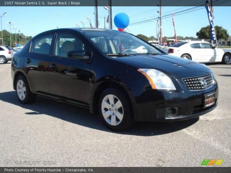 Super Black / Beige 2007 Nissan Sentra 2.0