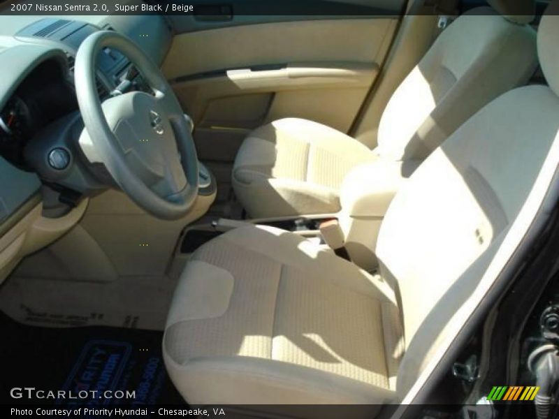 Super Black / Beige 2007 Nissan Sentra 2.0