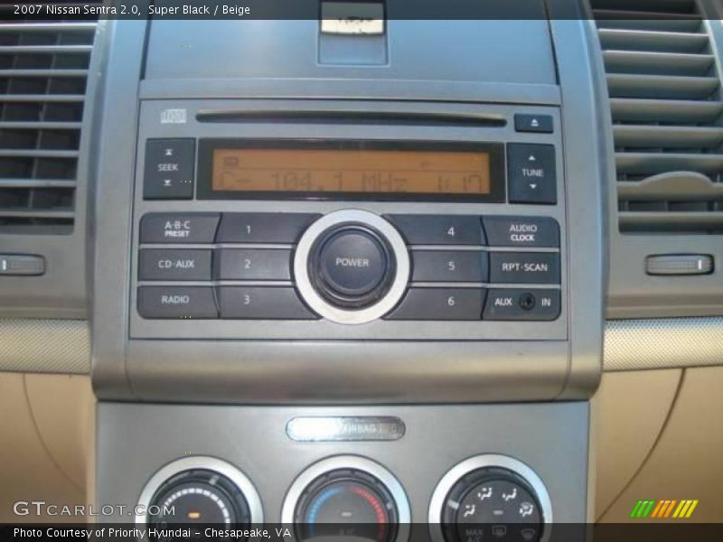 Super Black / Beige 2007 Nissan Sentra 2.0