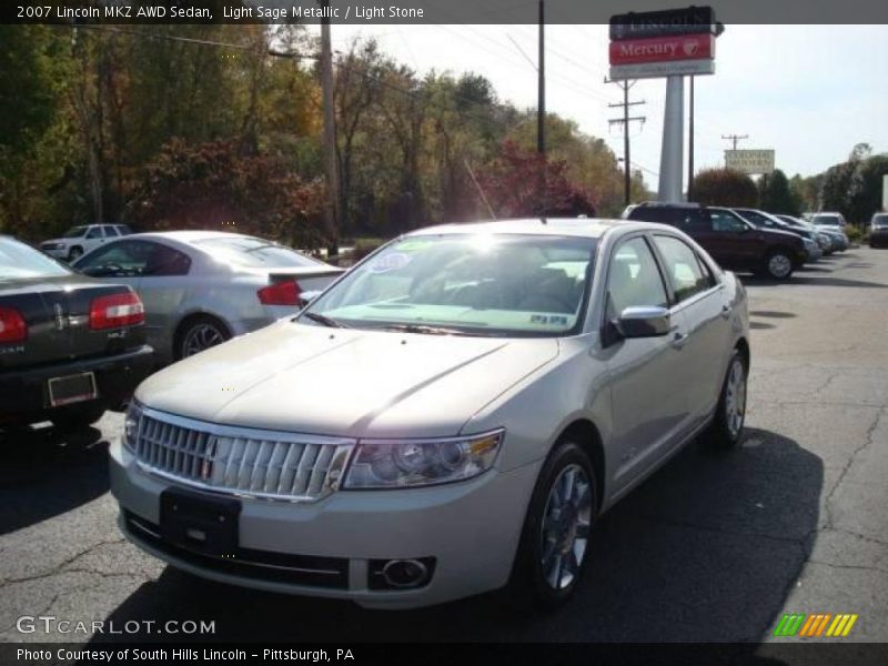 Light Sage Metallic / Light Stone 2007 Lincoln MKZ AWD Sedan
