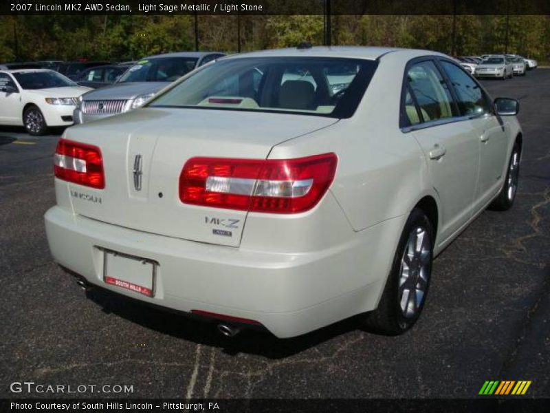 Light Sage Metallic / Light Stone 2007 Lincoln MKZ AWD Sedan