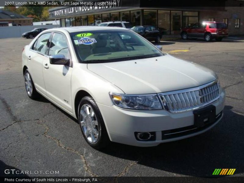 Light Sage Metallic / Light Stone 2007 Lincoln MKZ AWD Sedan