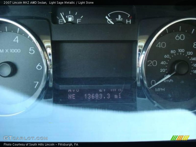 Light Sage Metallic / Light Stone 2007 Lincoln MKZ AWD Sedan