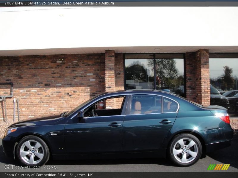 Deep Green Metallic / Auburn 2007 BMW 5 Series 525i Sedan