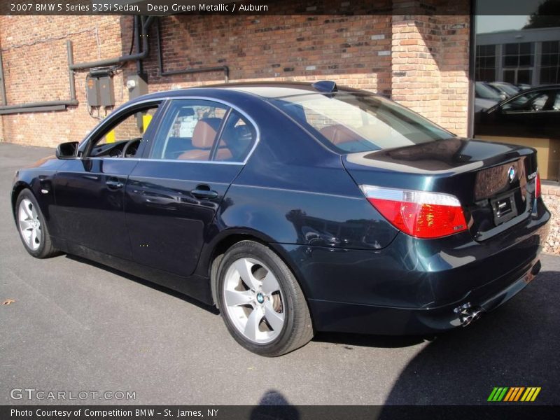 Deep Green Metallic / Auburn 2007 BMW 5 Series 525i Sedan
