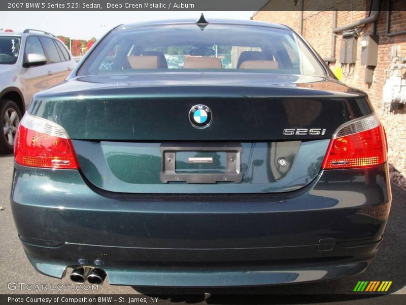 Deep Green Metallic / Auburn 2007 BMW 5 Series 525i Sedan