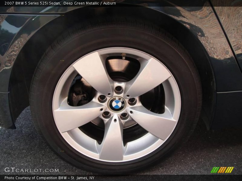 Deep Green Metallic / Auburn 2007 BMW 5 Series 525i Sedan