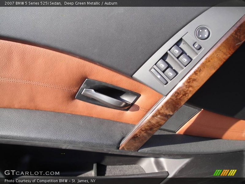 Deep Green Metallic / Auburn 2007 BMW 5 Series 525i Sedan