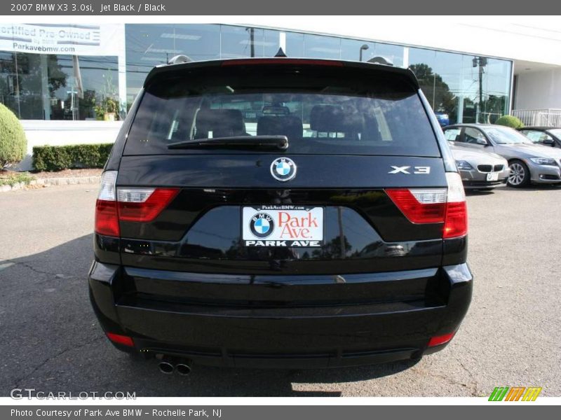 Jet Black / Black 2007 BMW X3 3.0si