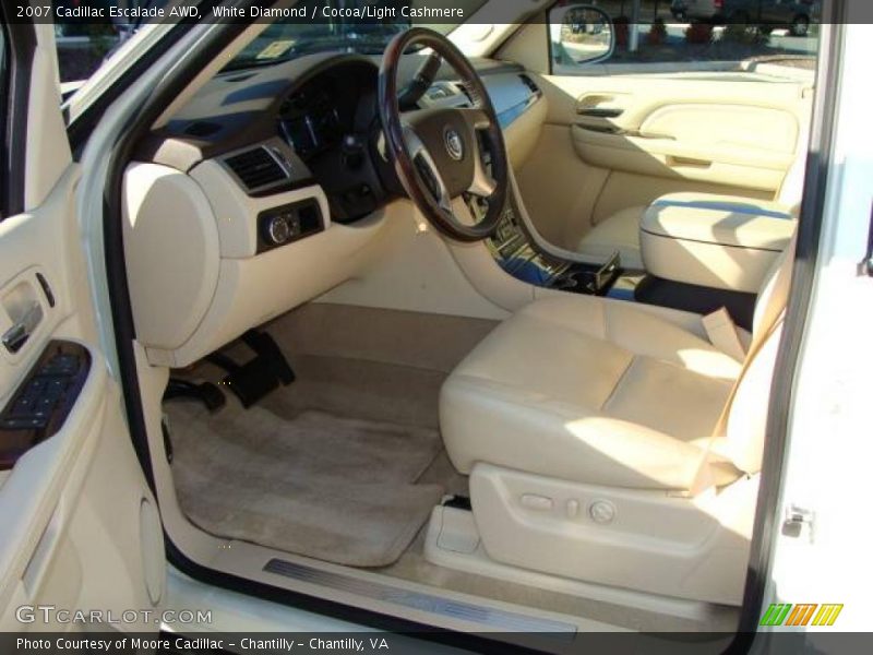 White Diamond / Cocoa/Light Cashmere 2007 Cadillac Escalade AWD
