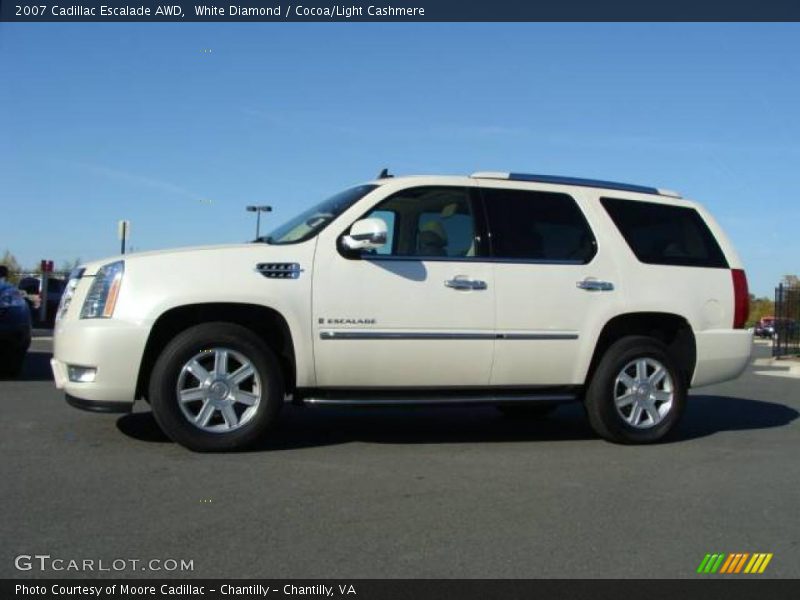 White Diamond / Cocoa/Light Cashmere 2007 Cadillac Escalade AWD