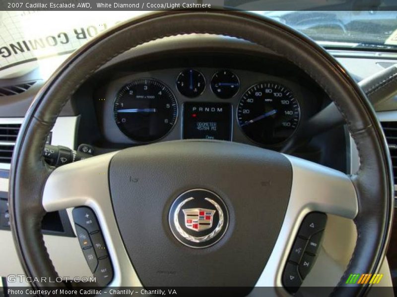 White Diamond / Cocoa/Light Cashmere 2007 Cadillac Escalade AWD