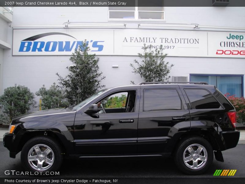 Black / Medium Slate Gray 2007 Jeep Grand Cherokee Laredo 4x4