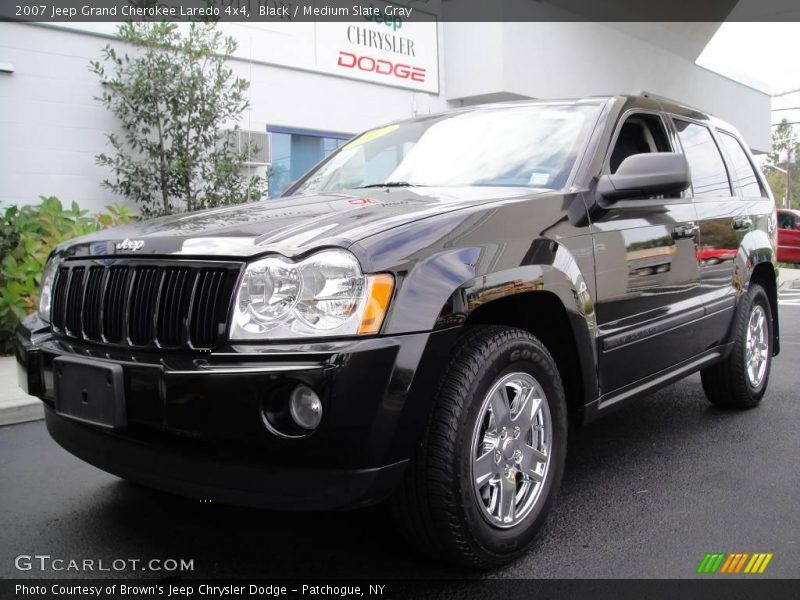 Black / Medium Slate Gray 2007 Jeep Grand Cherokee Laredo 4x4