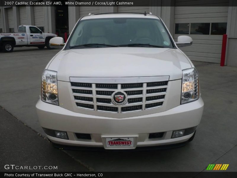 White Diamond / Cocoa/Light Cashmere 2007 Cadillac Escalade ESV AWD