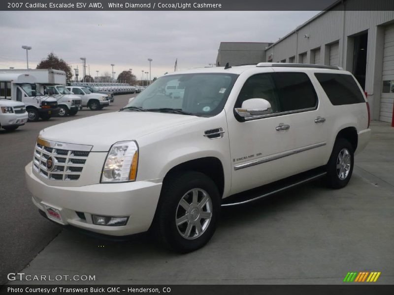 White Diamond / Cocoa/Light Cashmere 2007 Cadillac Escalade ESV AWD