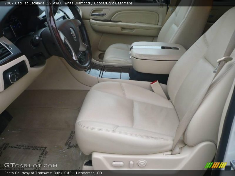 White Diamond / Cocoa/Light Cashmere 2007 Cadillac Escalade ESV AWD