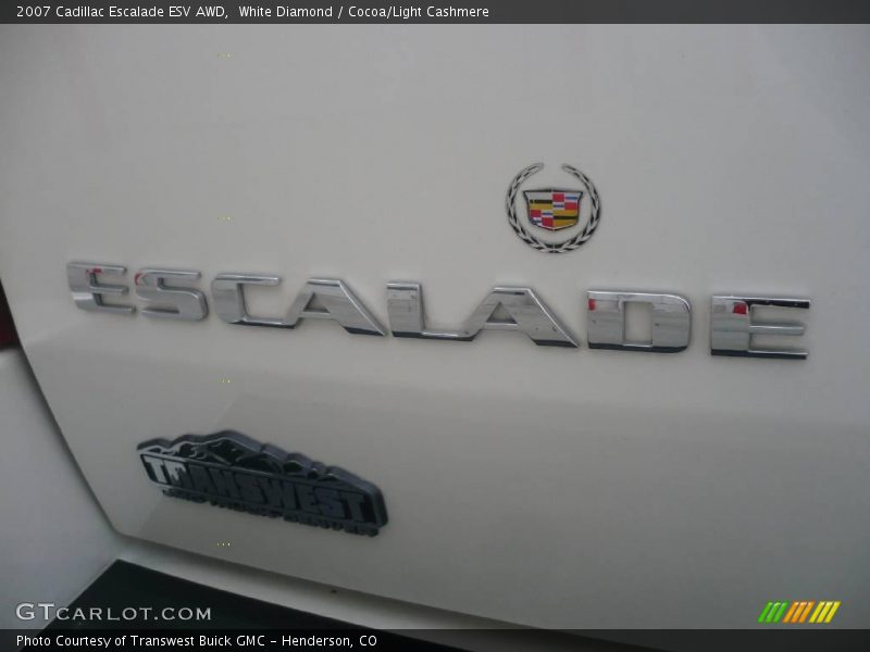 White Diamond / Cocoa/Light Cashmere 2007 Cadillac Escalade ESV AWD
