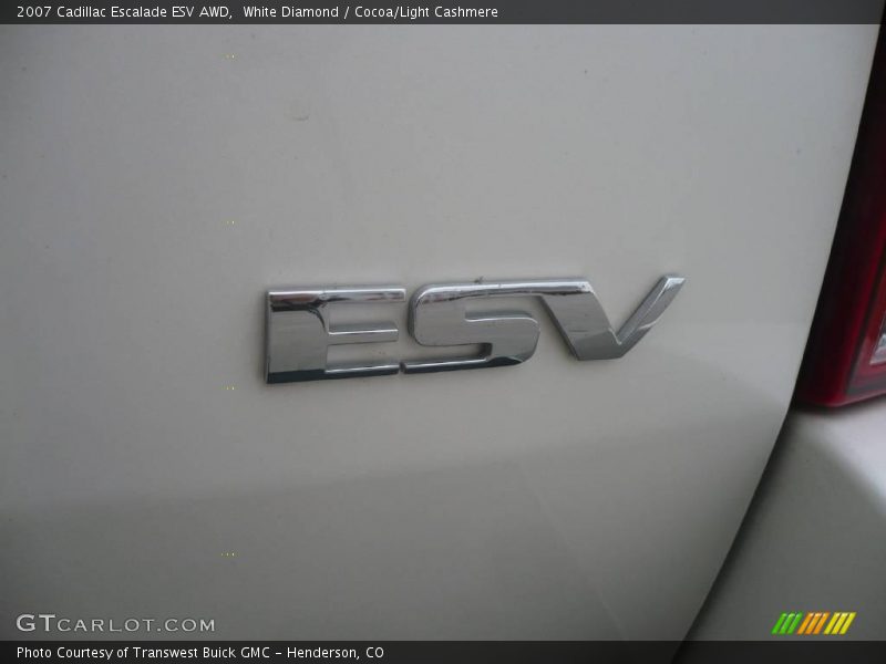 White Diamond / Cocoa/Light Cashmere 2007 Cadillac Escalade ESV AWD