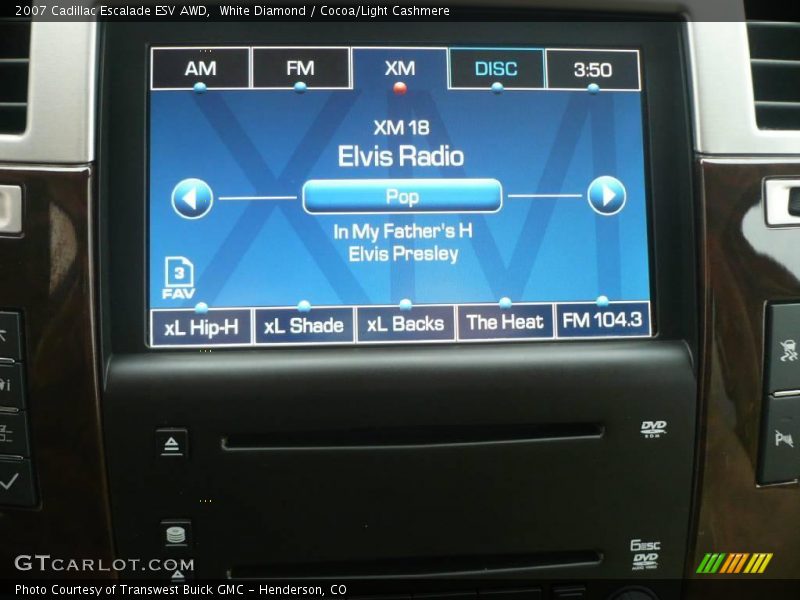 White Diamond / Cocoa/Light Cashmere 2007 Cadillac Escalade ESV AWD
