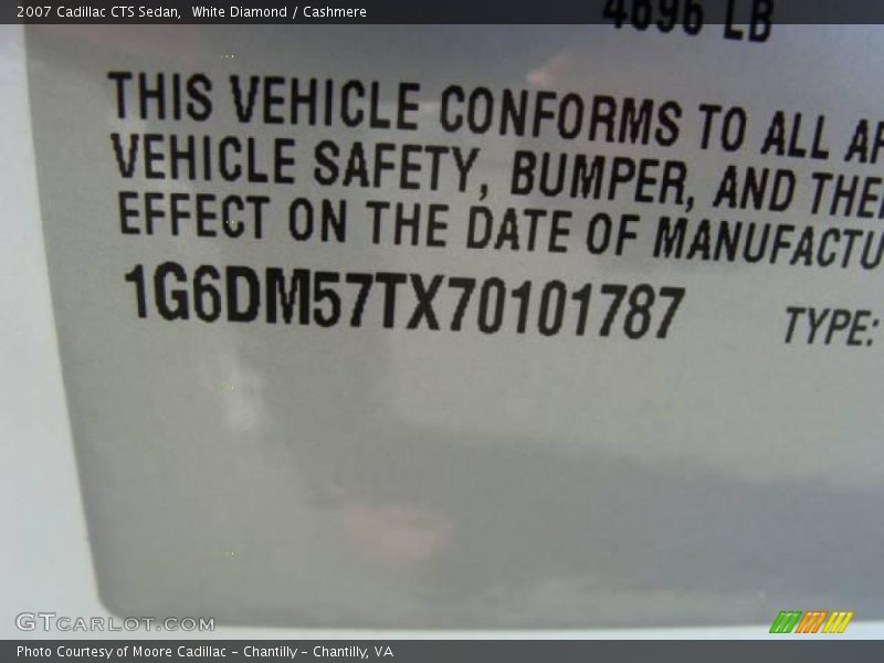 White Diamond / Cashmere 2007 Cadillac CTS Sedan