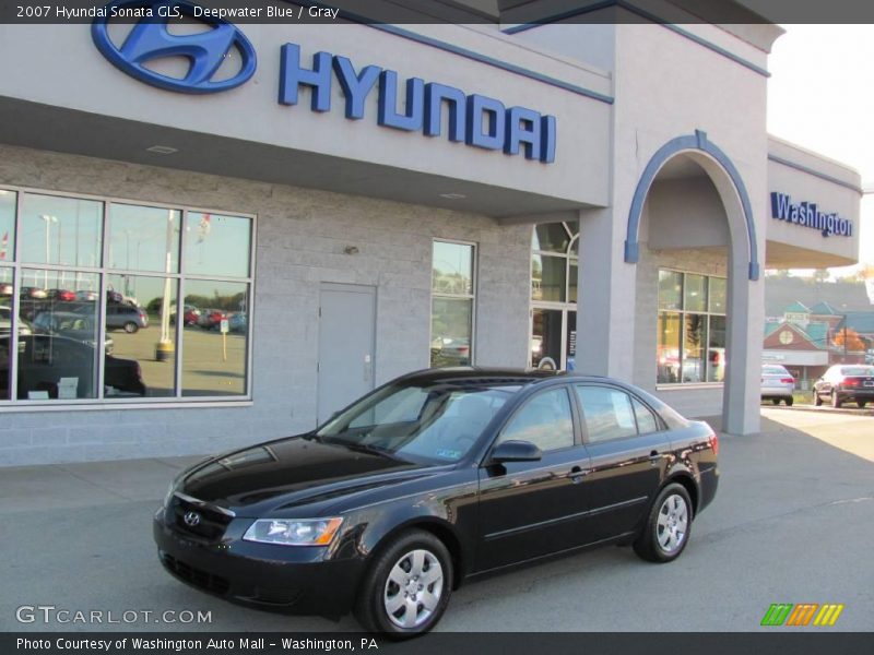 Deepwater Blue / Gray 2007 Hyundai Sonata GLS