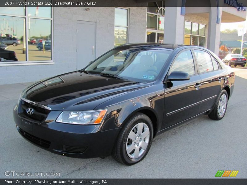 Deepwater Blue / Gray 2007 Hyundai Sonata GLS