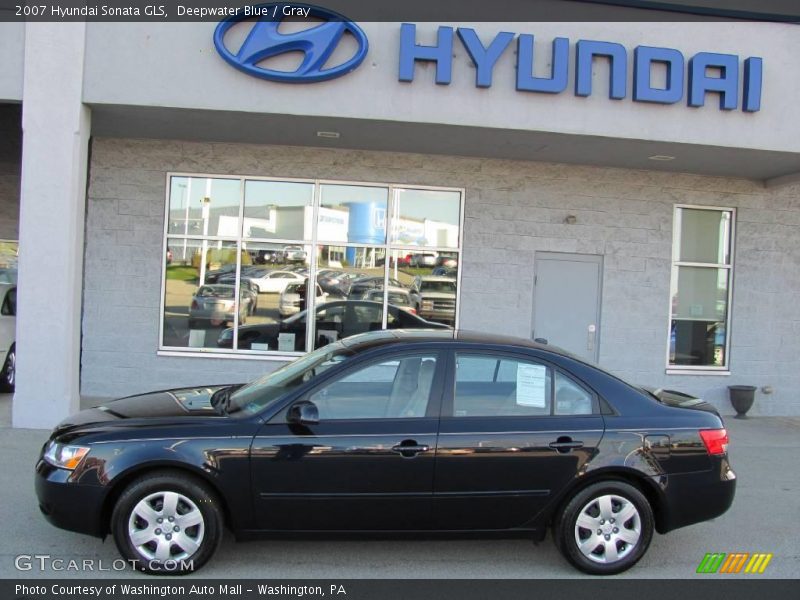 Deepwater Blue / Gray 2007 Hyundai Sonata GLS