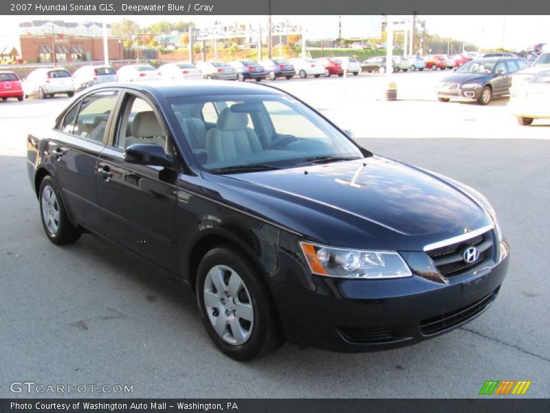 Deepwater Blue / Gray 2007 Hyundai Sonata GLS