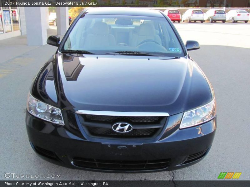 Deepwater Blue / Gray 2007 Hyundai Sonata GLS