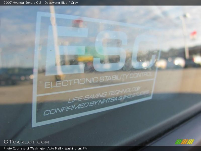 Deepwater Blue / Gray 2007 Hyundai Sonata GLS